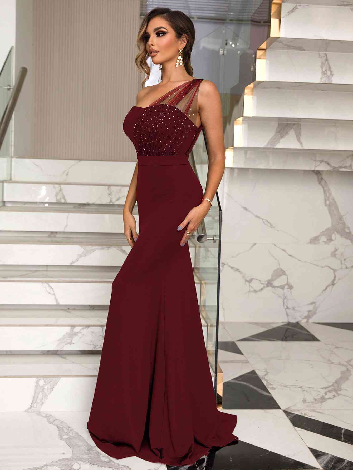 One-Shoulder Formal Dress